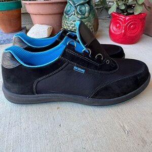 SAS Black Comfort Walking Shoes Leather Wide Support Casual Mens Orthopedic Shoe